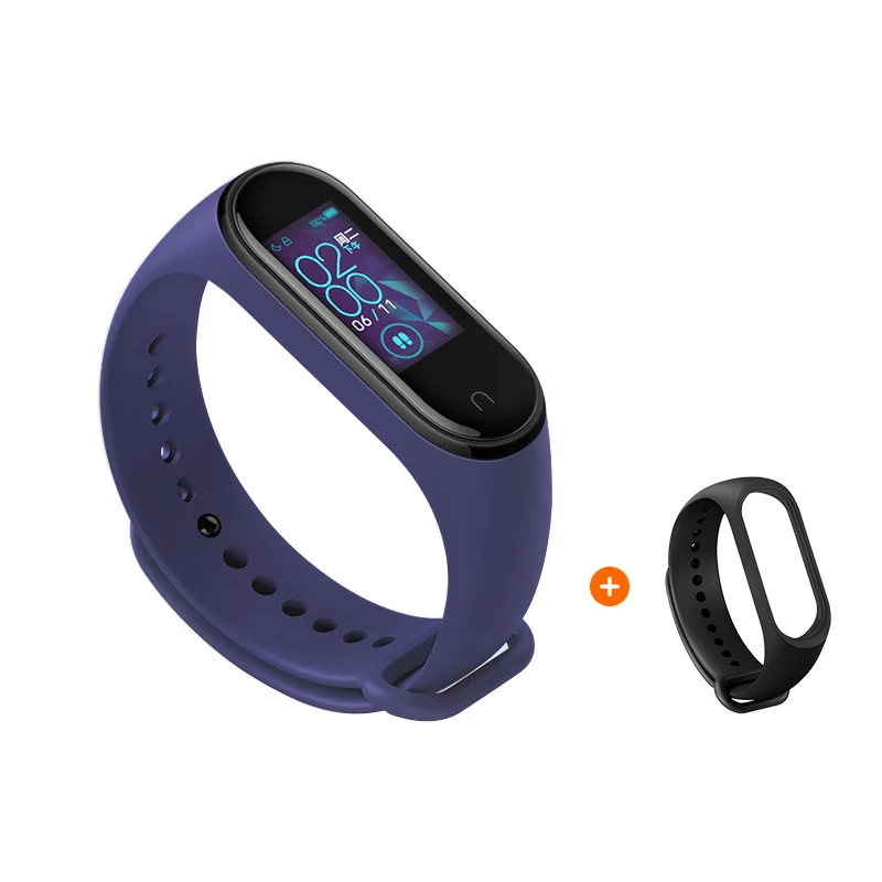 Band 4 add blue Глобальная версия, Xiaomi Mi band 4 Смарт часы, фитнес браслет, трекер сердечного ритма, цветной дисплей, мгновенное сообщение, 135 мА/ч умные часы,xiomi - Color: Band 4 add blue
