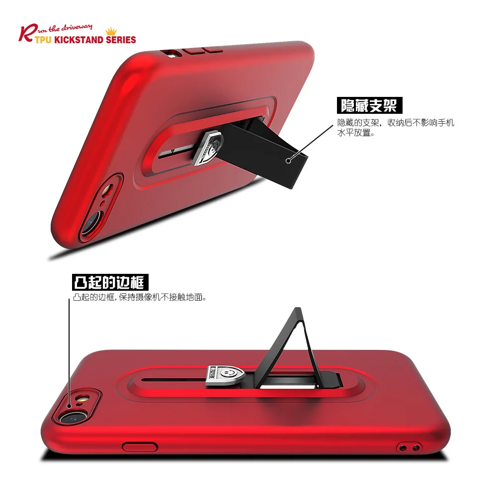 Hidden holder Case For Iphone 7 8 Plus Xr X Xs Max Finger Loop Strap Cover 6 Armor Shockproof Back |
