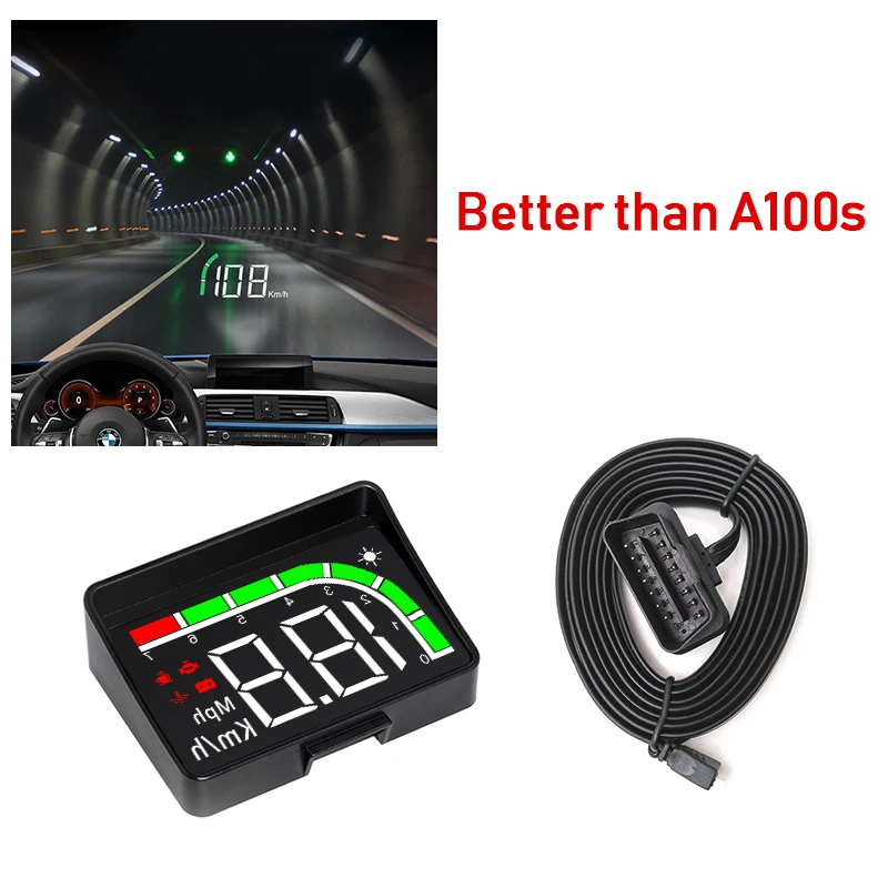 Автомобильная электроника GEYIREN hud c200 км/ч миль/ч лучше чем A100s OBD2 лобовое стекло