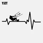 YJZT, 15,8 см * 7,3 см, фотообои, виниловая чернаяСеребристая Наклейка для автомобиля с рисунком сердцебиения и жизненной жизни
