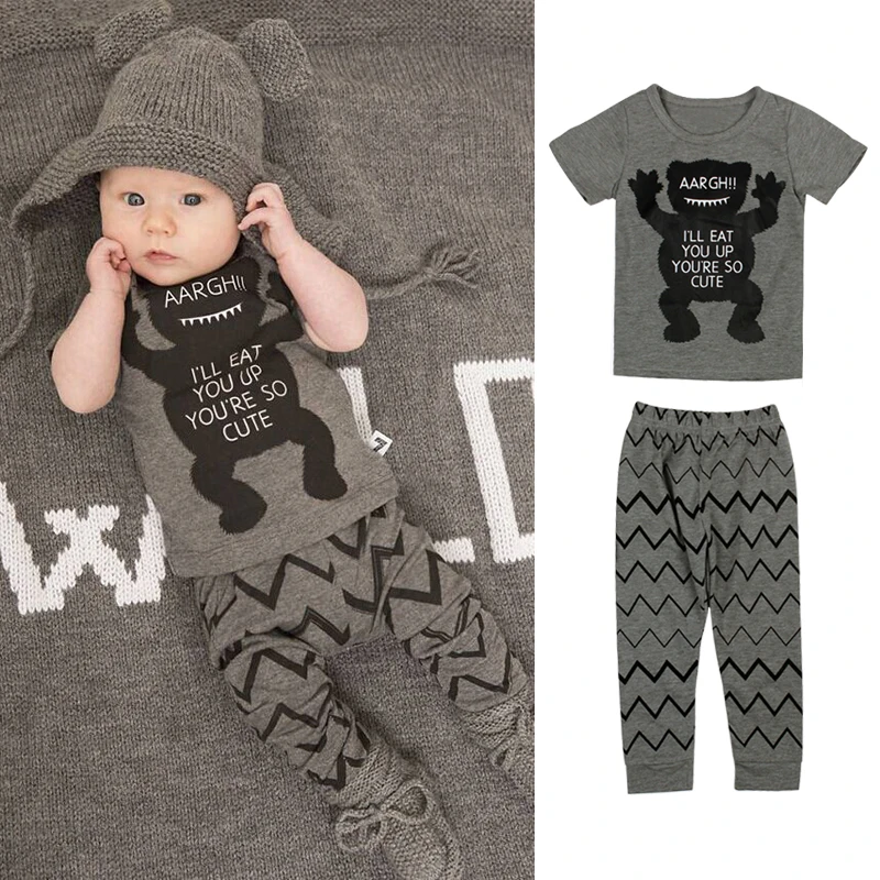 Новинка 2018 летняя стильная одежда для младенцев хлопковая мальчиков с