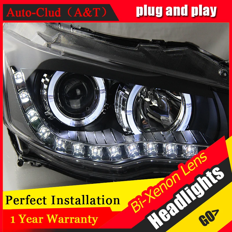 

Auto Clud Car Styling for Mitsubishi Lancer EX Headlights LED Headlight DRL Lens Lancer EX Double Beam H7 HID Xenon bi xenon len