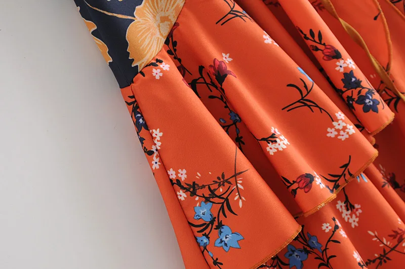 Женское длинное платье с цветочным принтом BOHOFREE богемное Пляжное Платье макси