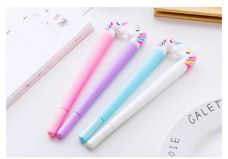 Корейский милый Радужный Единорог гелевая ручка Kawaii Милая луна животных канцелярские принадлежности для девочек детский подарок школьные офисные принадлежности вещь Bts