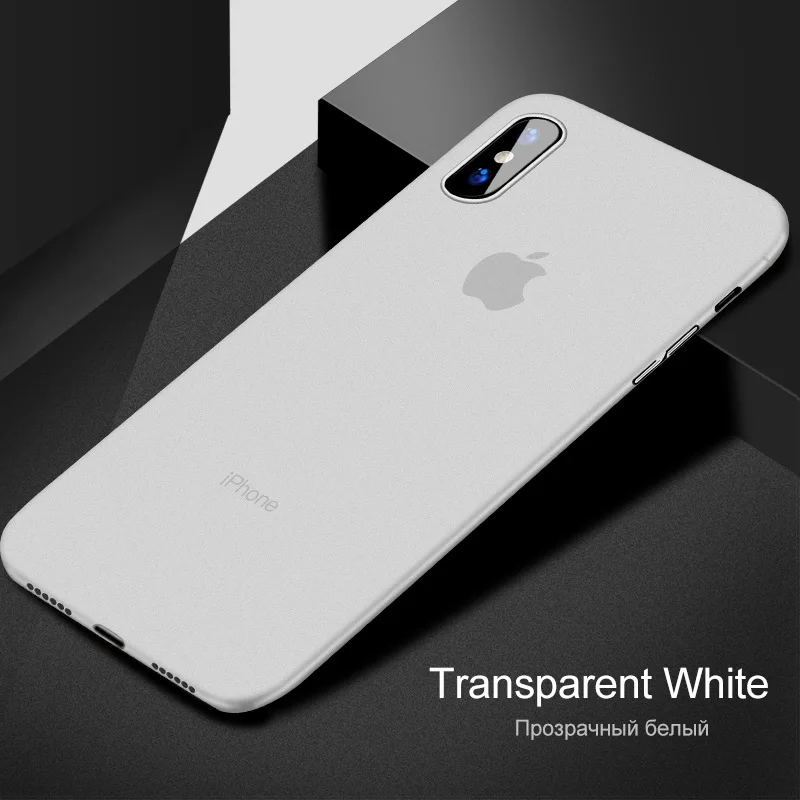 H& A 0,26 мм матовый чехол для телефона для iPhone 6 6S Plus 8 7 Plus чехол ультра тонкий жесткий чехол для iPhone X Xs Max Xr чехол для телефона s - Цвет: White
