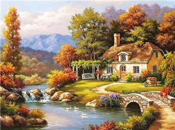 GX6263 DRAWJOY картина в рамке, живопись по номерам, современный пейзаж, домашний декор для гостиной, ручная работа, уникальные подарки, картина, настенное искусство - Цвет: GX6263