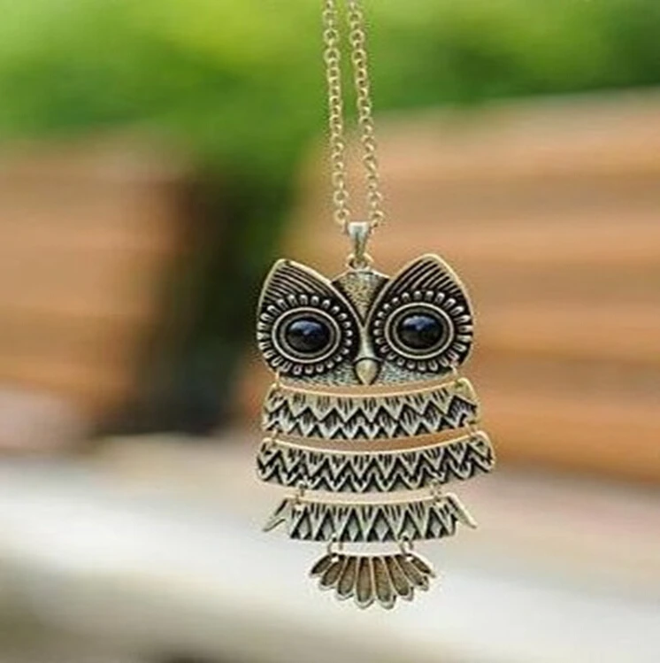 Lovely Cute Bright Beautiful Owl Alloy Pendant Neckalce and Vintage Women Choker Jewelry Hot Selling Pendants | Украшения и