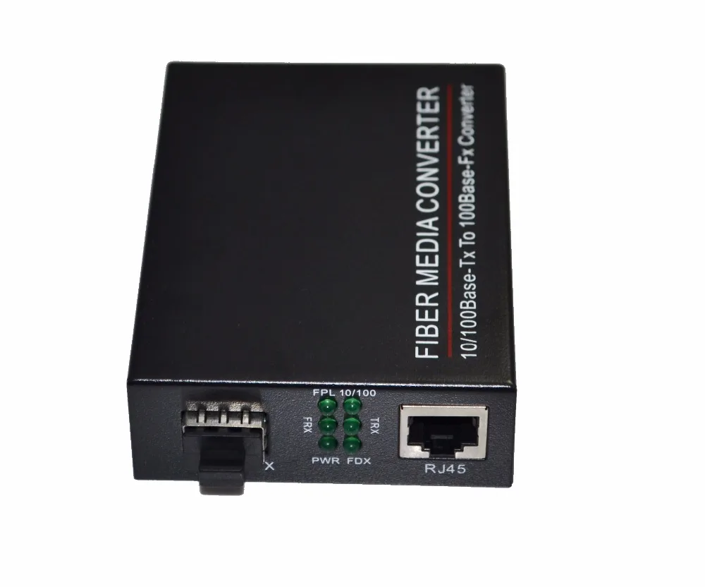 10/100 базовый медиаконвертер с портом SFP и rj45 одиночное/дуплексное волокно внешняя