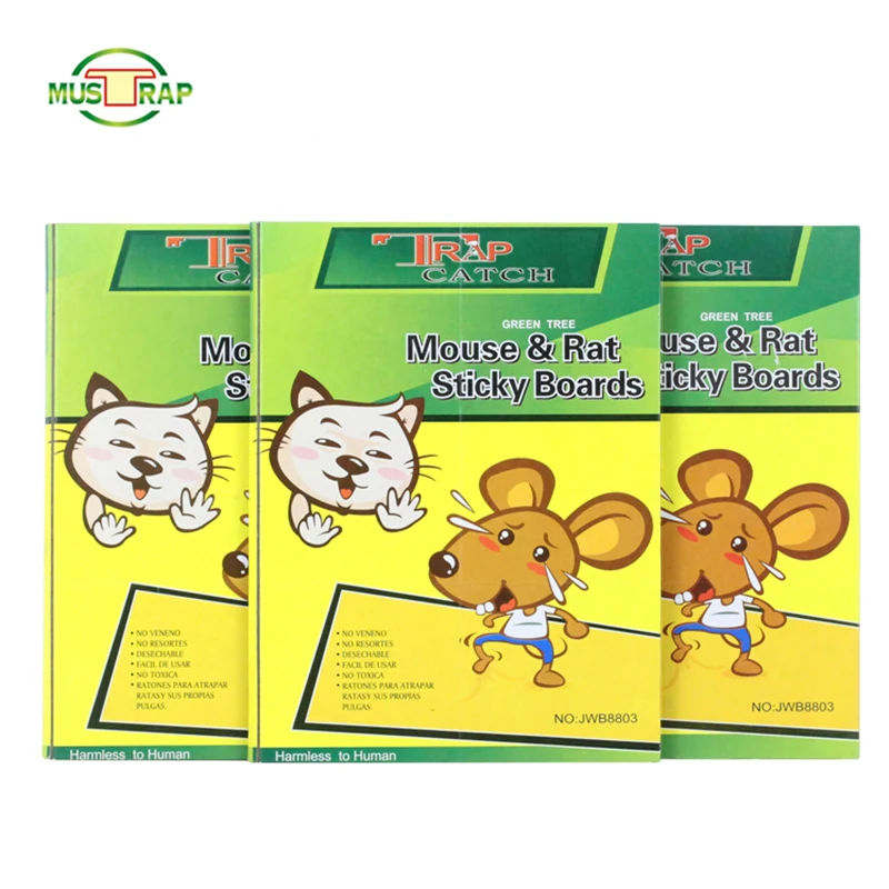 Нетоксичный клей доска мощный эффект Мышь крыса Sticky мышей ловушки Малый Мыши