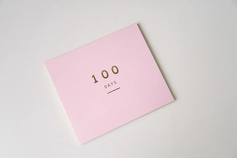 Pink 100 дневный календарь с обратным отсчетом, ежедневник на 100 дней, График обучения, ежедневник, школьные принадлежности, Канцтовары - Цвет: Pink