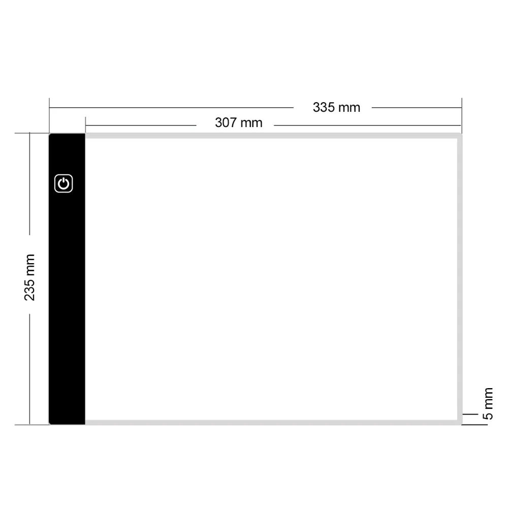 Цифровой графический планшет для рисования со светодиодный подсветильник