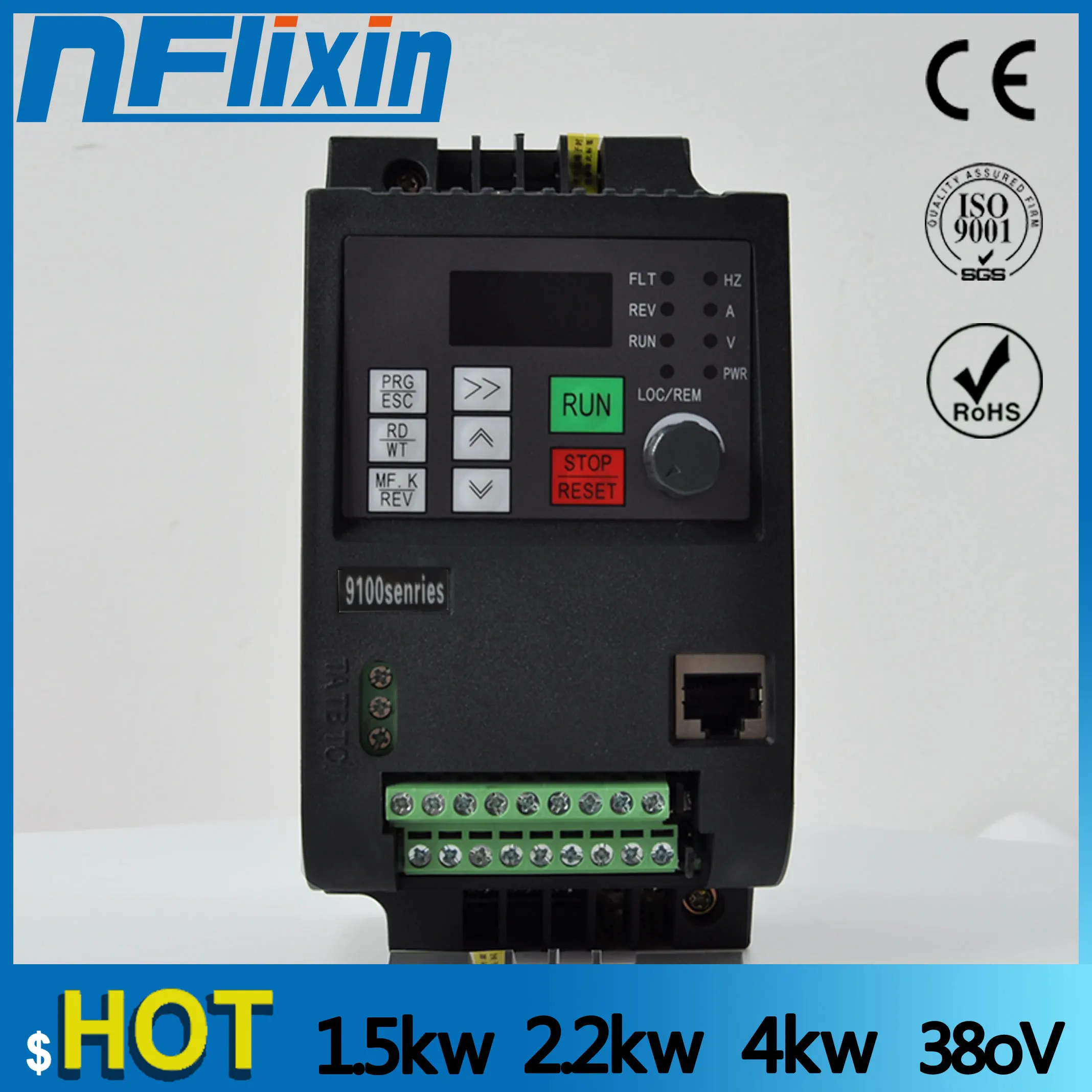 Преобразователь частоты NFlixin преобразователь 1.5kw/2.2kw/4KW VFD инвертор 3P 220V/380V Выход