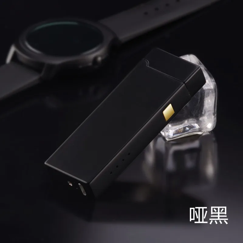 Индивидуальная креативная ветрозащитная USB зарядка сенсорная Индукционная двойная дуга зажигалки импульсная плазменная Зажигалка гаджеты для мужчин - Цвет: 1