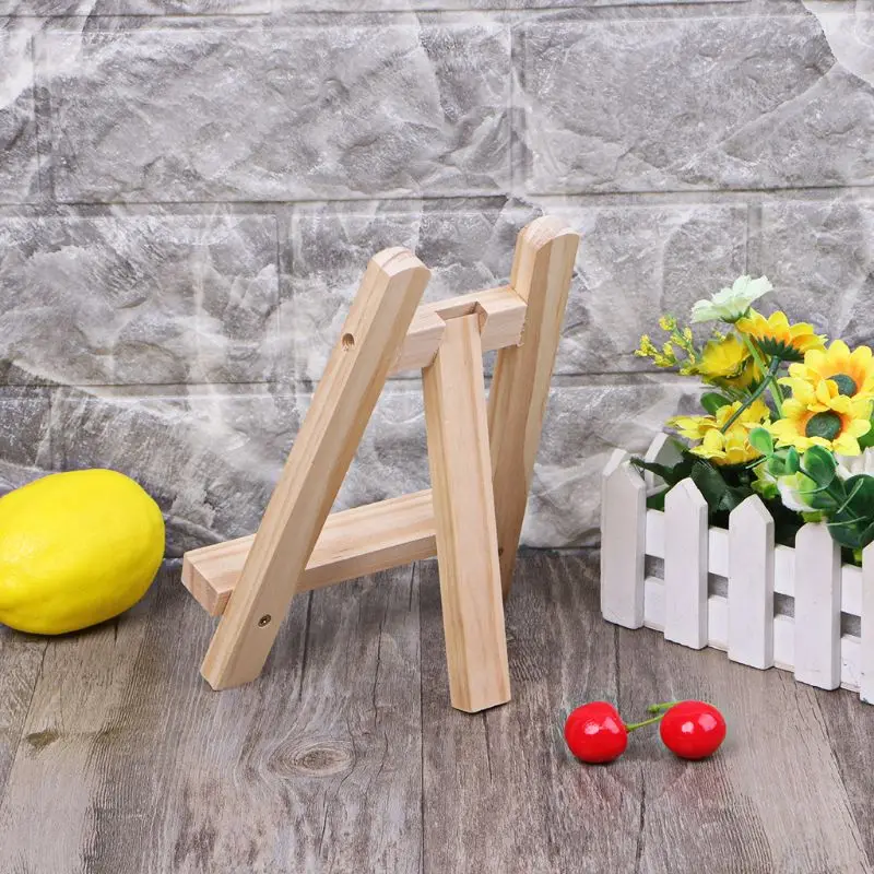 

Mini Artist Wooden Easel Wood Stand Display Holder For Party Decoration 15*20cm Triange Easel