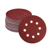 5 inch120mm sanding disc 40 2000 grits 8 holes aluminum oxide flocking back sandpapers for sanders 100 pcs