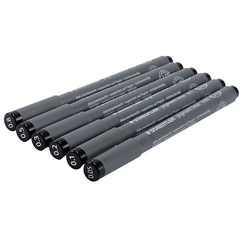 3 шт./партия STAEDTLER 308 черные чернила художественные маркеры ручки Микрон ручка для рисования художественные маркеры кисти водонепроницаемые Манга Аниме комиксы ручка