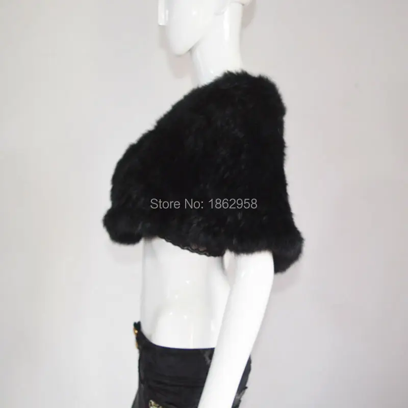 Бесплатная доставка SJ601 пышная легкая одежда черный цвет настоящий меховой