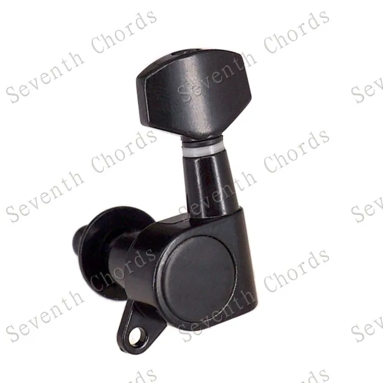 Набор 6 шт. Sealed-gear Guitar Tuning Pegs ключи тюнеры машинные головки для гитары-хромовый и черный и золотистый выбор