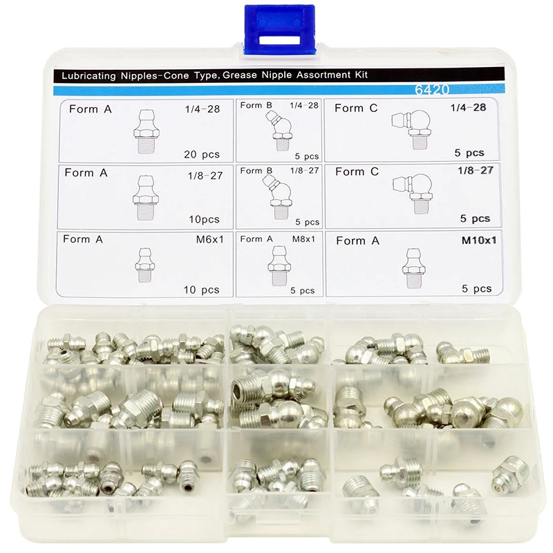 Смазочные соски конусного типа ассортимент смазочных сосков 70 штук|assortment|conecone