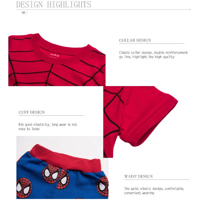 Детские пижамы для маленьких мальчиков 2019 г. Новые летние комплекты из 100% хлопка