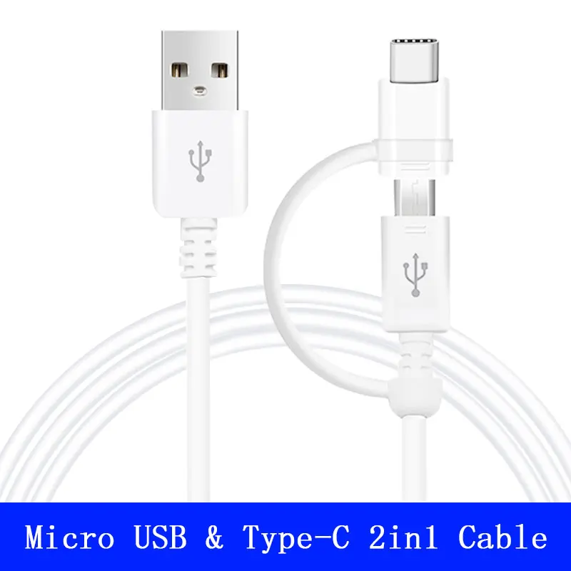 Micro USB кабель для Samsung 2 в 1 быстрое зарядное устройство Зарядка 5 м 2A Type C адаптер S6 S7