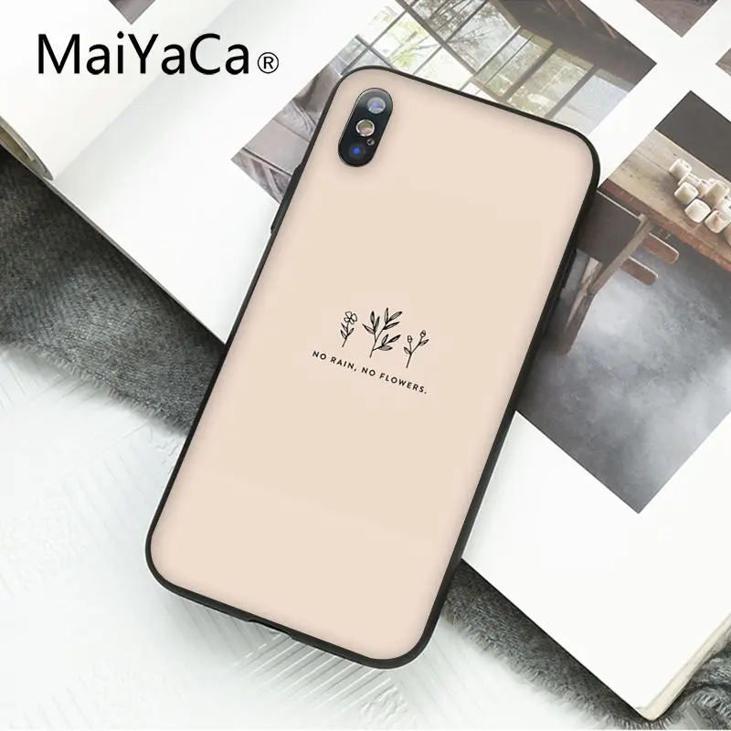 MaiYaCa Art эстетическое цветочное слово цитаты чехол для телефона iphone 11 Pro 11Pro MAX X XS MAX 6 6s 7 7plus 8 8Plus 5 5S SE XR