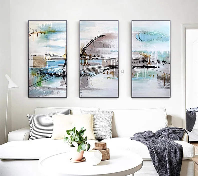 Картина на холсте cuadros decoracion 3 шт. quadro акриловая морская живопись настенные
