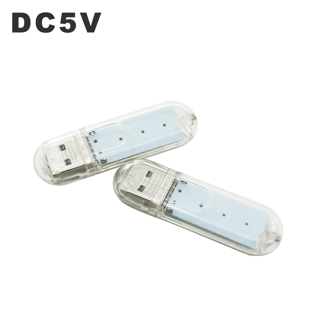 Фото Светодиодный USB-ночник Портативный U-диск лампа 3 светодиода 1,5 Вт лампы для чтения Красочный мини-книжсветильник льник s DC5V внешний аккумуля... №3