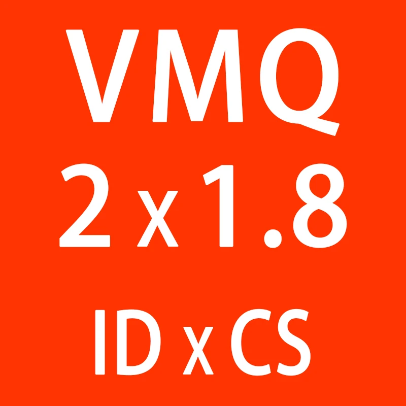 ID2mm 10 шт./лот силиконовые кольца/VMQ уплотнительное кольцо 2,24 мм толщина ID1.8/2/2,5/2,8/3,15/3,55/3,75/4 мм резиновое уплотнительное кольцо уплотнительная прокладка - Цвет: ID2mm