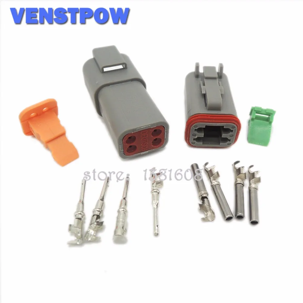 5 комплектов Deutsch DT06/DT04 4 Pin Водонепроницаемый Электрический провод разъем