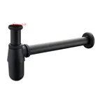 Smesiteli, Новое поступление, акция, латунный матовый черный кран для раковины в ванной, Круглый стильный флакон, мусорная ловушка, P-образная ловушка