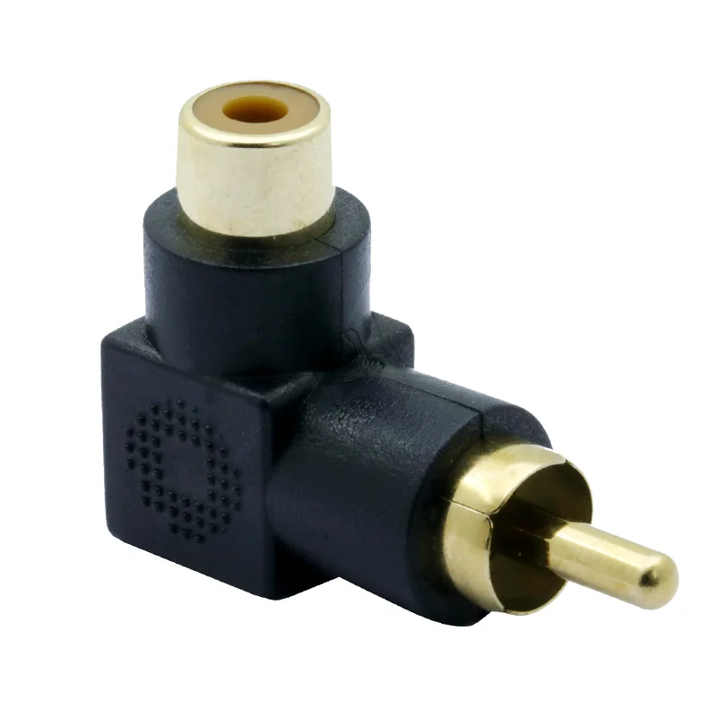 5pcs Industrial 90 Degree RCA Right Angle Connector Plug Adapters Male To Female M/F Elbow Adapter Audio | Строительство и ремонт