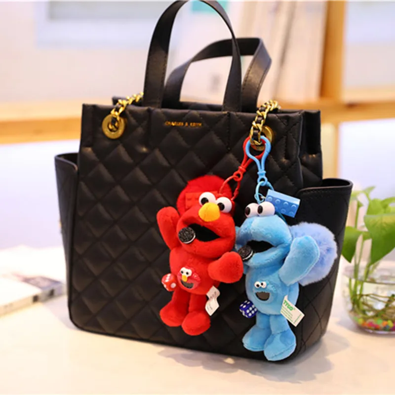 " печенье монстр брелок-плюшевая игрушка Elmo Сумочка мягкая кукла высокого качества подарок для девочек и влюбленных 12 шт./партия