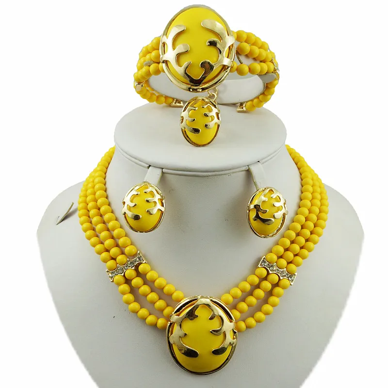 Ювелирные изделия Африканский бисер наборы свадебных ювелирных изделий набор