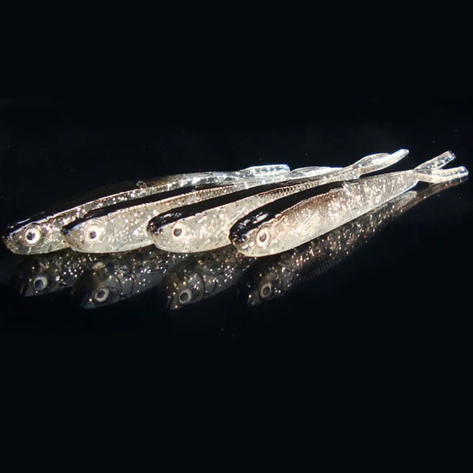 5 шт./пакет Рыбалка мягкие приманки Супер натуральный Аттрактант черный