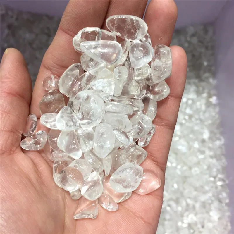 100g top quality 100% Natural rock clear quartz tumble crystal mineral reiki healing loose gemstone wholesale | Дом и сад
