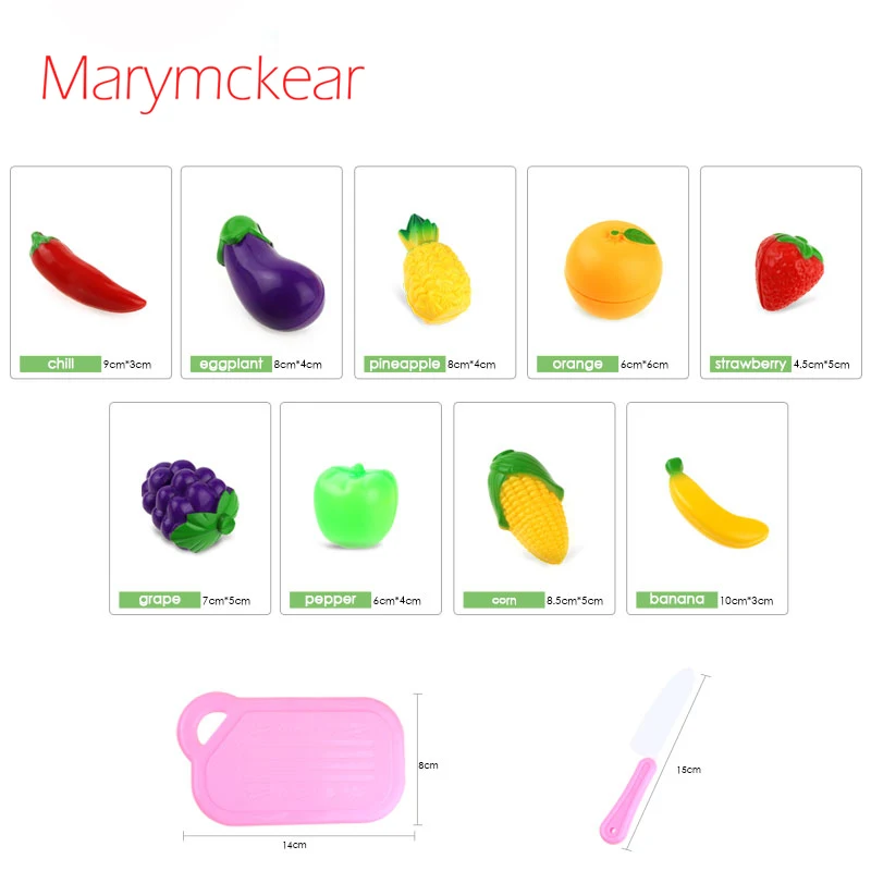 Лидер продаж игрушки для детей фрукты овощи/нарезка красочные кухонные 11