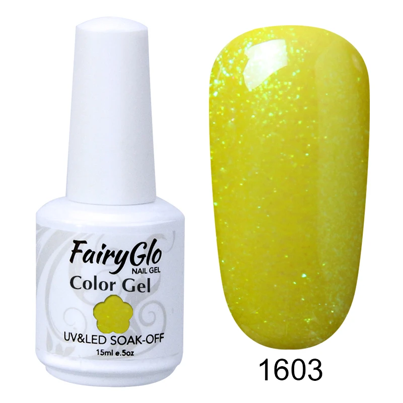 G1603 FairyGlo 15 мл Гель-лак для ногтей УФ-светодиодный гель-лампа для ногтей замачиваемый полуперманентный лак для ногтей гибридная краска геллак чернила - Цвет: G1603