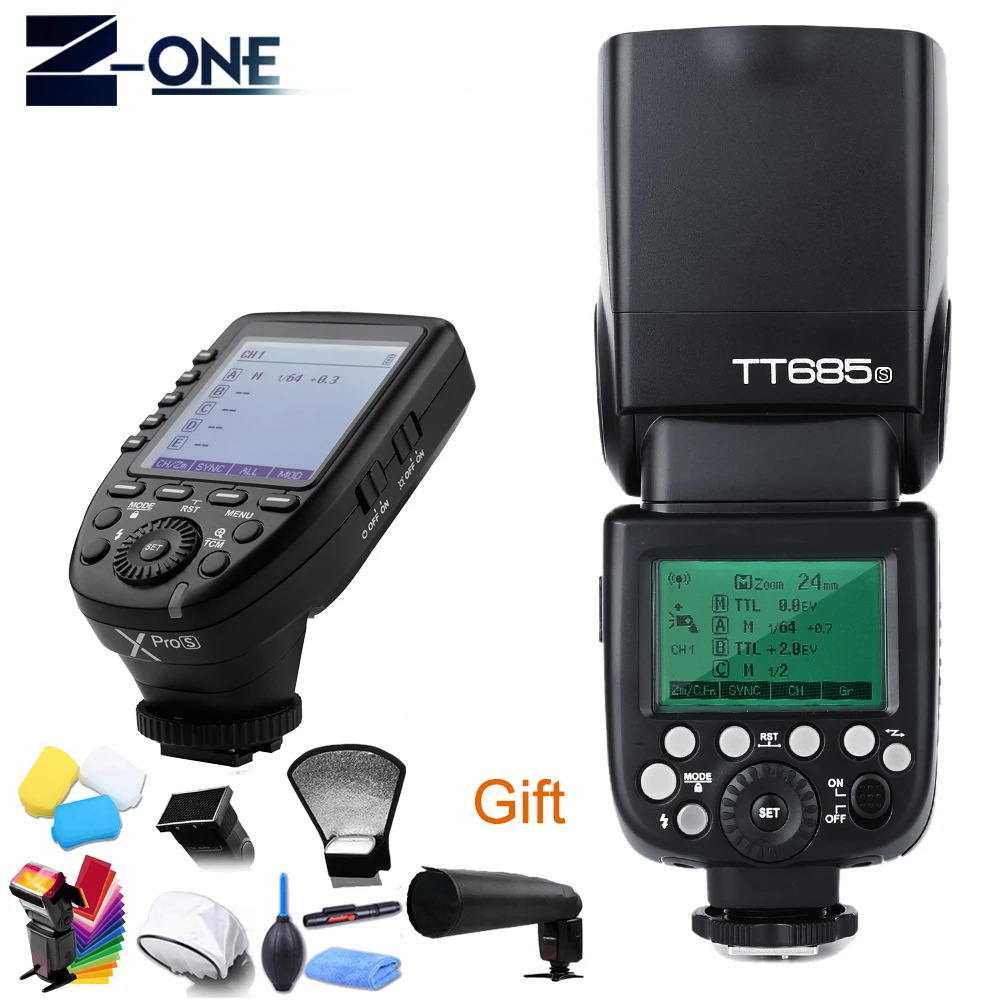 Трансмиттер Godox TT685s tt685 Speed lite Flash GN60 + Xpro s трансмиттер триггеры с высокой скоростью