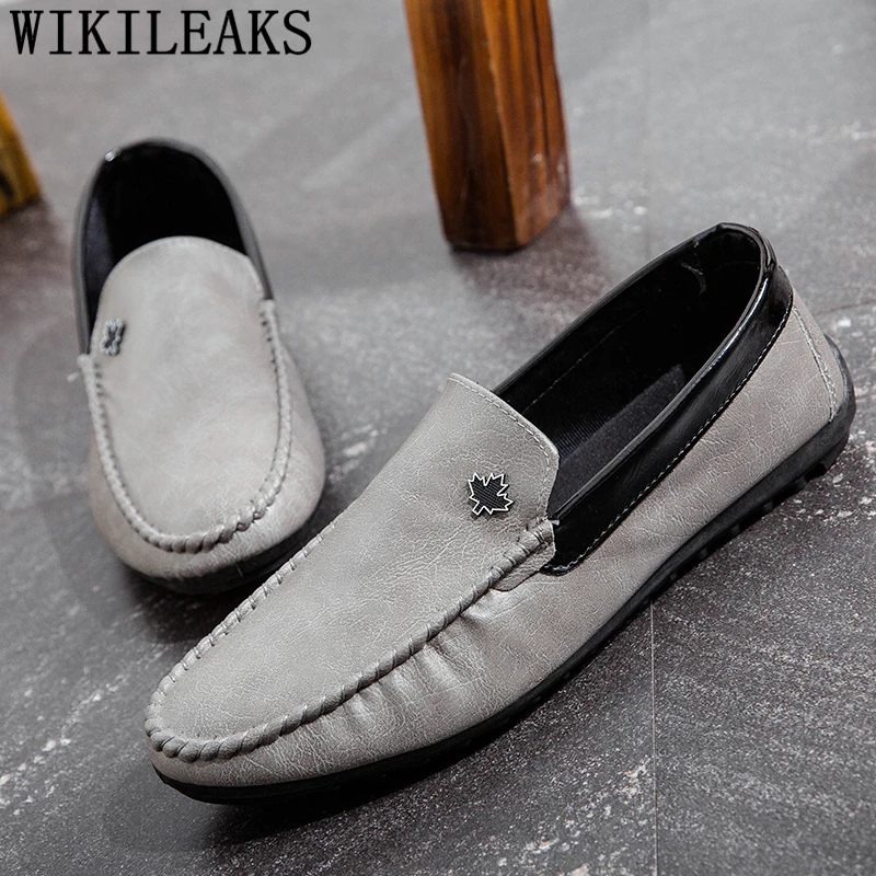 Мужские кожаные лоферы в британском стиле повседневная Роскошная Брендовая