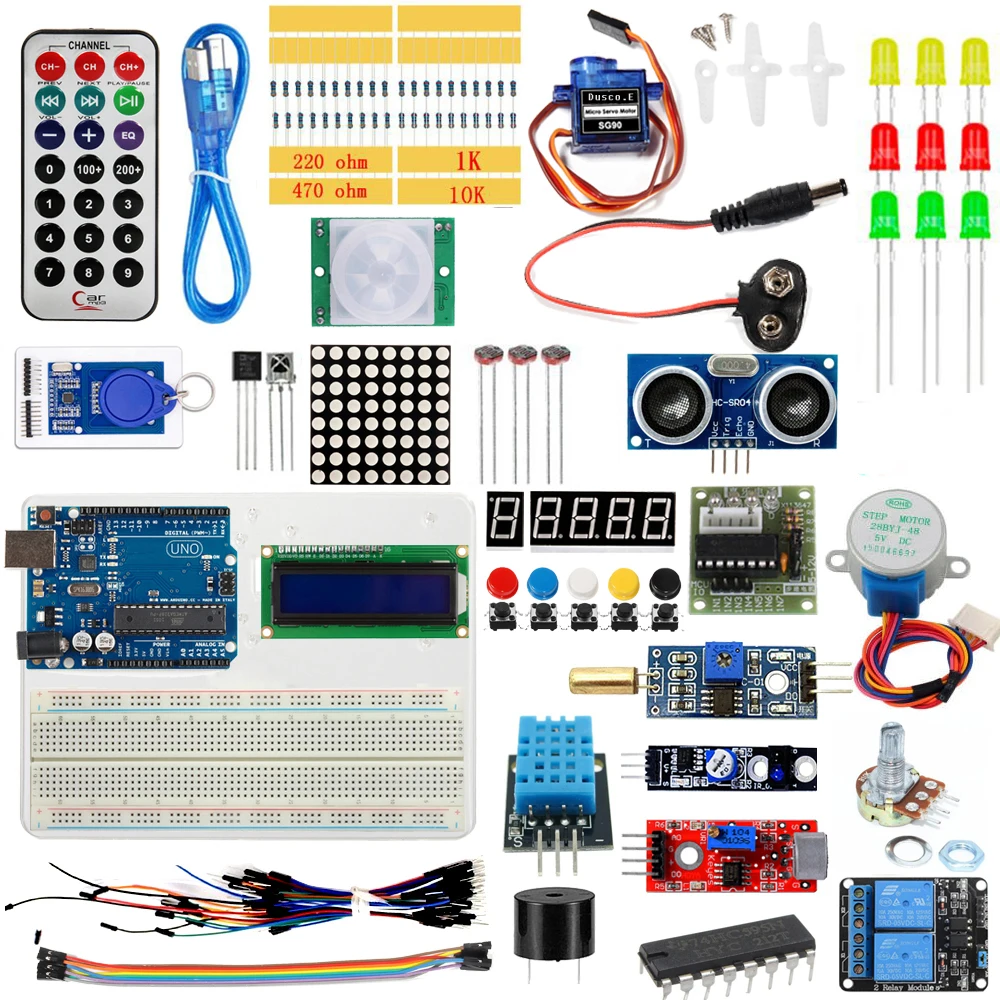Стартовый набор для Arduino UNO R3 с ЖК дисплеем 1602 R3|Интегральные схемы| |