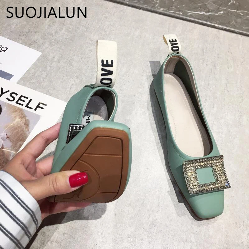 SUOJIALUN/; женская обувь; модный красивый со стразами; туфли на плоской подошве; высококачественные женские лоферы без застежки; повседневная женская обувь на плоской подошве