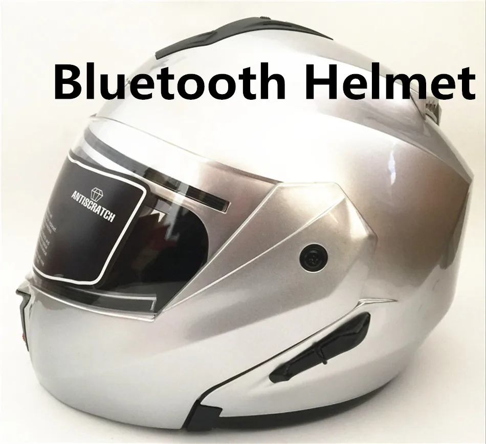 VRBEST brands Встроенный Bluetooth модный двойной объектив флип-ап мотоциклетный шлем для мотокросса полный шлем для лица гоночный шлем s m l xl XXL - Цвет: VRBEST brands