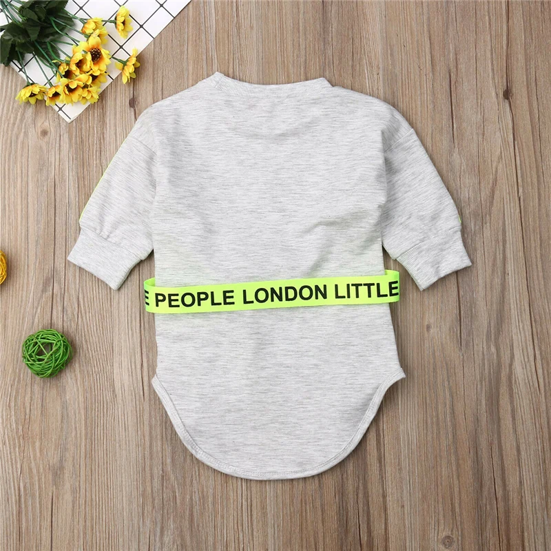 Осень-зима 2019 платье для маленьких девочек одежда хлопковое с длинным рукавом и