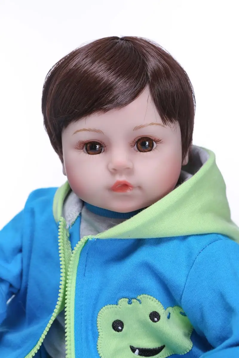 48 см Силиконовая Кукла Reborn игрушки 19 дюймов виниловые для мальчиков малышей 2 лет