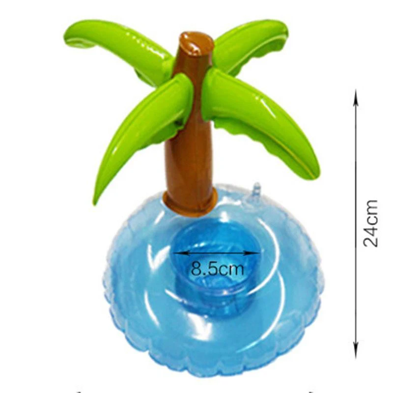 6 шт. надувная чашка для пивного напитка с кокосовым деревом Фламинго держатель