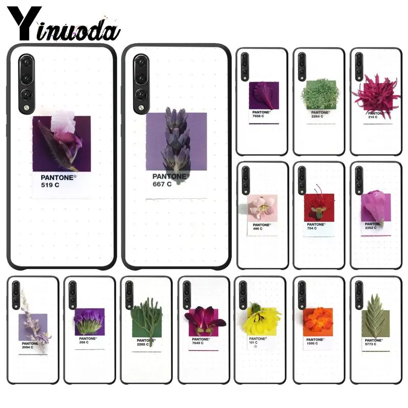 Yinuoda Pantone яркий цветочный узор мягкий чехол для телефона из ТПУ Haiwei P10 plus Honor 9 10 View