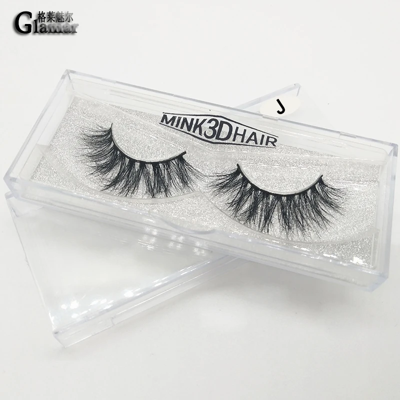 GLAMAR 1 пара высокого качества 3D 100% норковые ресницы натуральные длинные полные