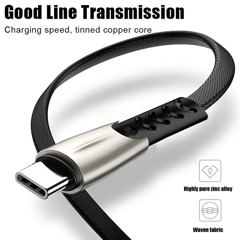 3 А 3 м usb type C кабель зарядного устройства для samsung Xiaomi Redmi 1 м провод для быстрого заряда для мобильного телефона huawei кабель синхронизации данных type-C 2 м