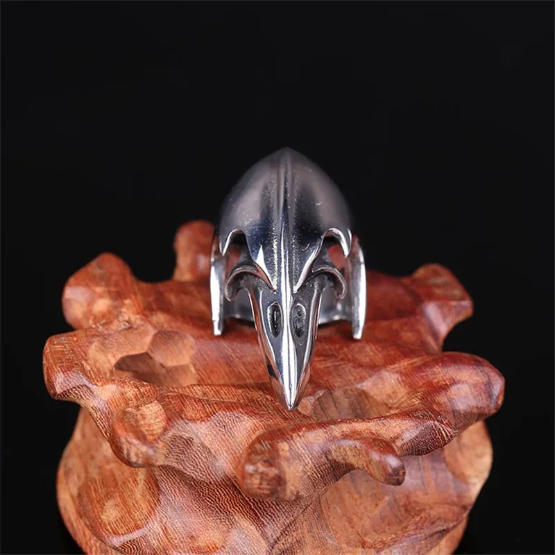 Мужские ювелирные изделия животные стиль панк металлические ворона голова